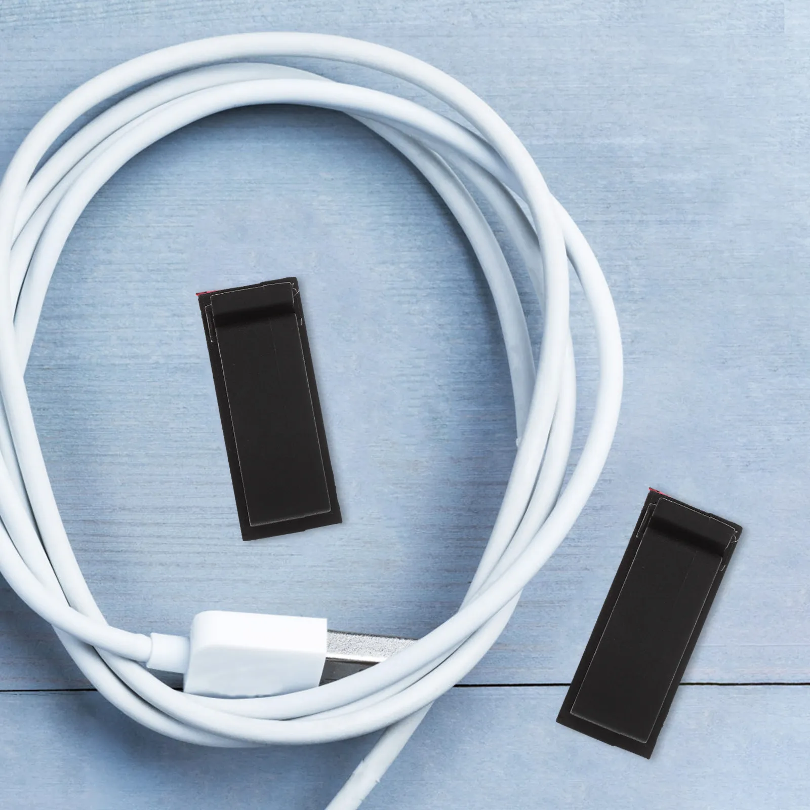 25개 케이블 클립 접착식 셀프 접착 케이블 클램프 코드 정리기 와이어 클립 홀더 고정 와이어 관리 클립