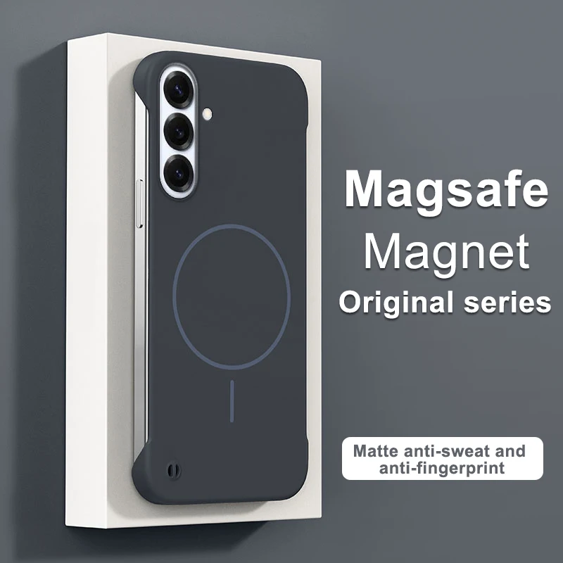 Ultra Slim Frameless Magnetic Shockproof Case with Wireless Charging Compatibility