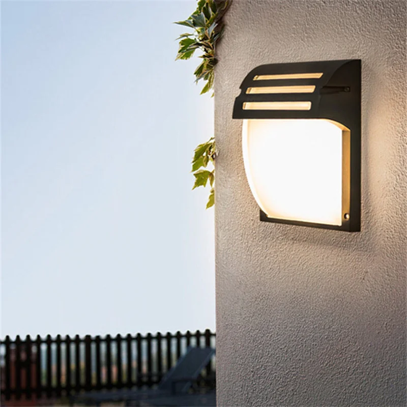 Waterproof Outdoor Garden Lighting E27 Wall Mount LED Wall Lamps For Corridor Yard Patio Glass Light Fixture Copper Sconce wall light