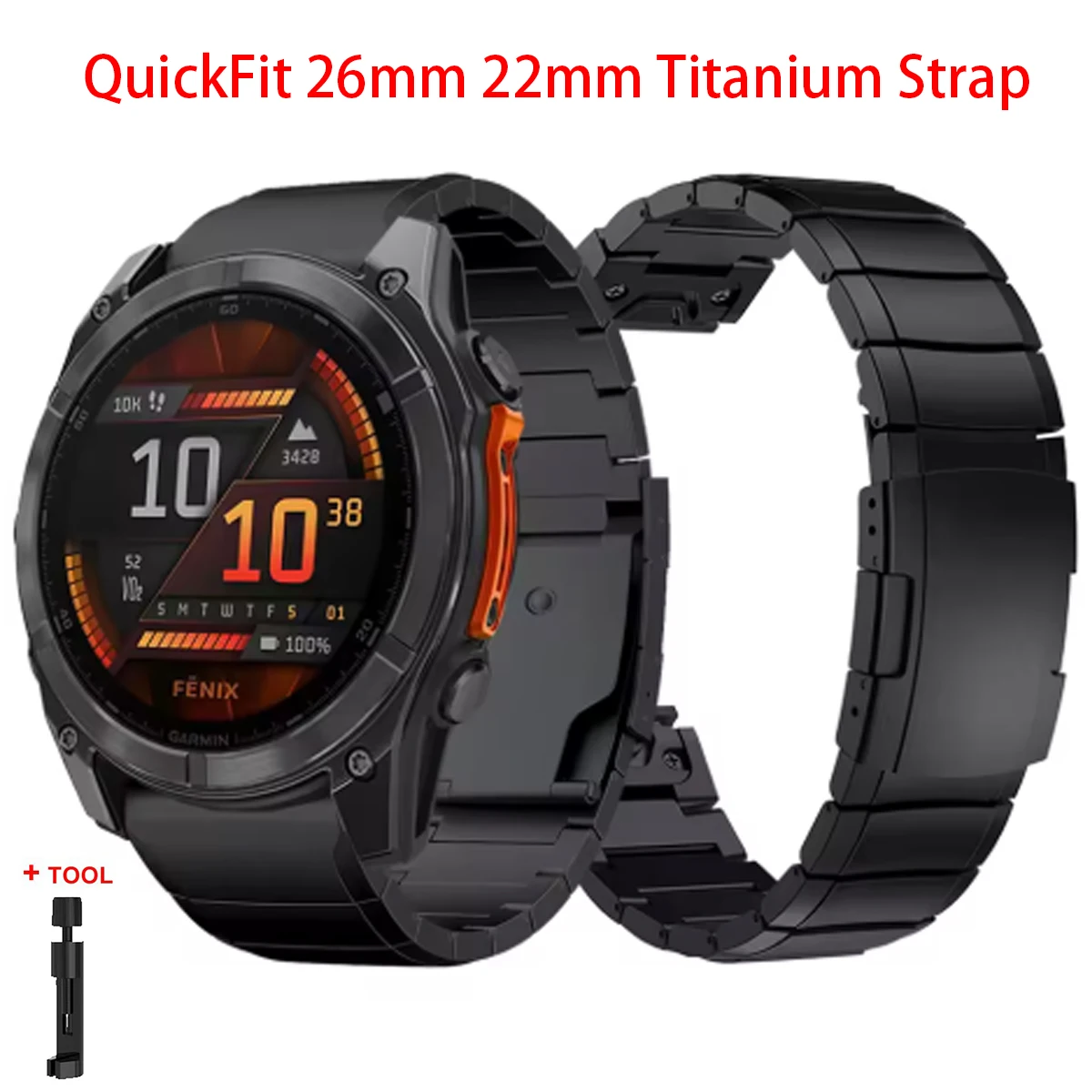 Garmin Fenix ??8 E 47mm 51mm 7 7X 6 6X 5 5X Plus/Epix Pro/Tactix/MARQ 금속 시계 밴드용 QuickFit 26mm 22mm 티타늄 스트랩