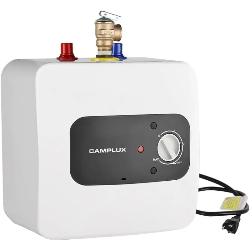 

CAMPLUX Pro ME25B Mini Tank Electric Water Heater On-demand Water Heater 2.5 Gallons with Cord Plug 1.44kW at 120 Volts