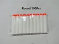100 Pcs White round