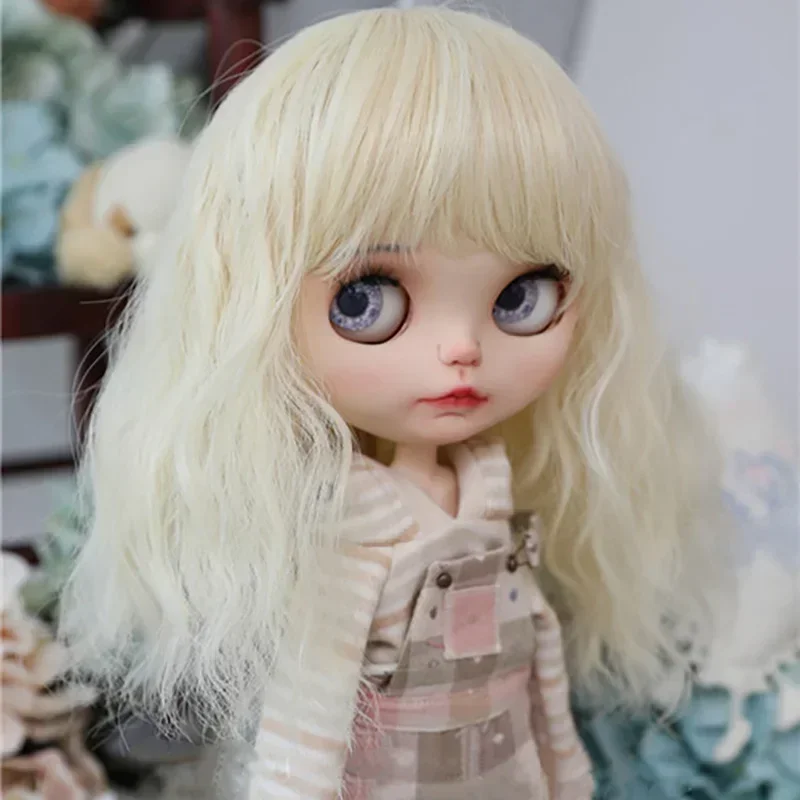 BJD Doll Wig Suitable for QBABY AMYDOLL Blythe Size Doll Accessories Tress Hair Temperature Silk Hair Instant Noodle Roll 4