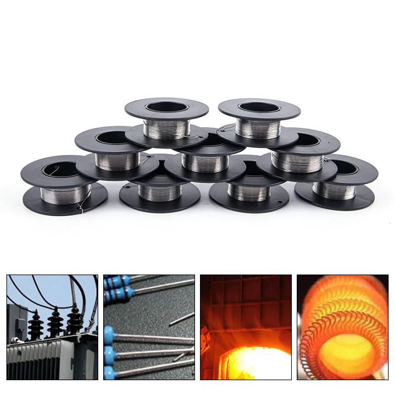 1 Pz/10 Metri Nichrome Filo Diametro 0.1Mm-0.6Mm Filo Di Riscaldamento Resistenza Filo Lega Riscaldamento Filato Mentos Cr20Ni80