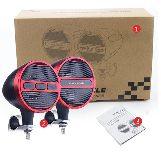 Altoparlanti Bluetooth Per Moto - Stereo Impermeabile Con USB, TF E Radio, Sistema Audio - Foto 5