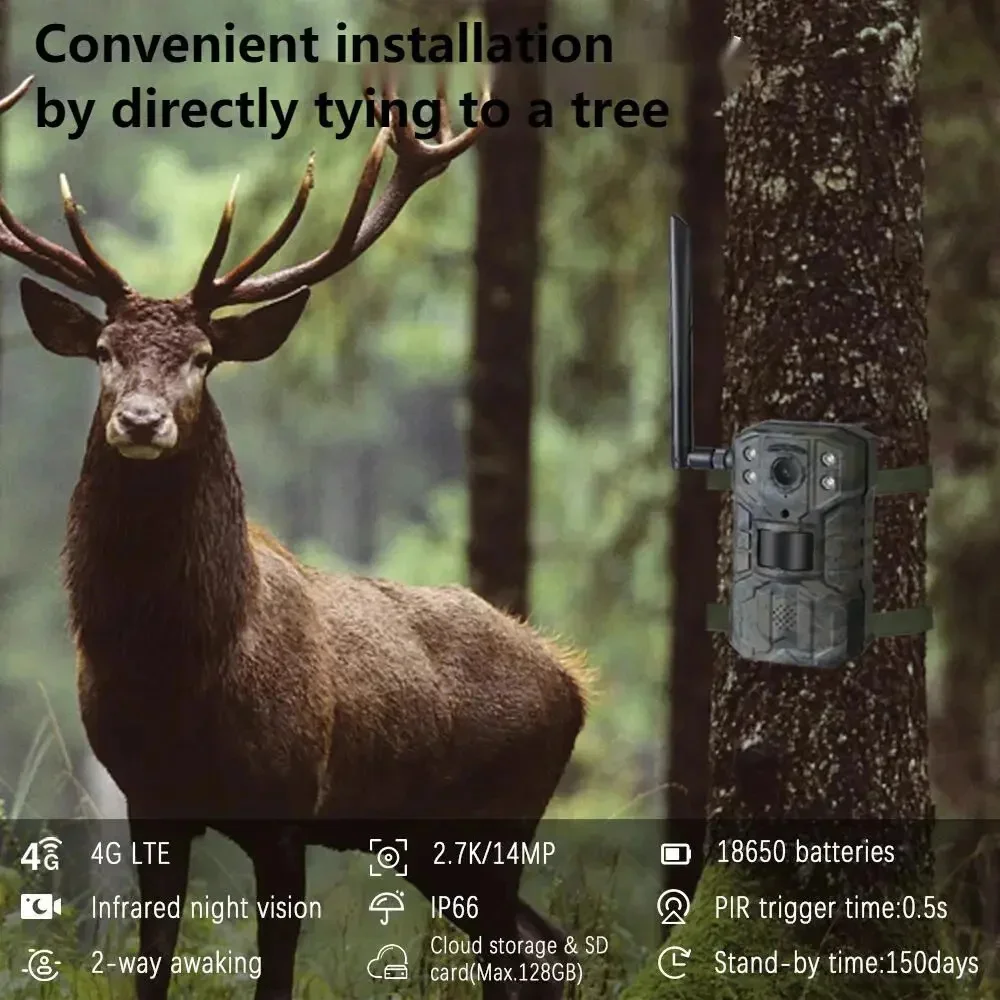 4G Hunting And Hunting Camera Mobile Phone Remote Ucon Camera Outdoor Monitoring Non Plug-in Charging Forest Waterproof