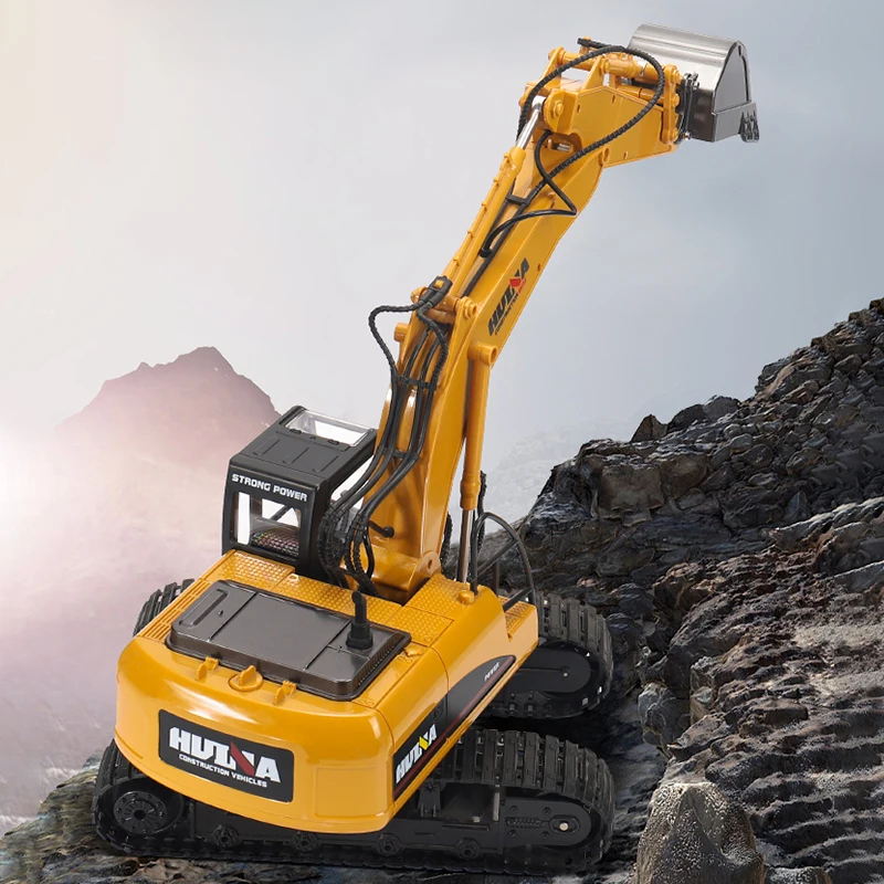 HUINA 1/14 RC Remote Control Excavator Truck Car Battery Sound Light 1550 RTR 2.4GHz Outdoor Toys Boys Fun Gift TH18047 4