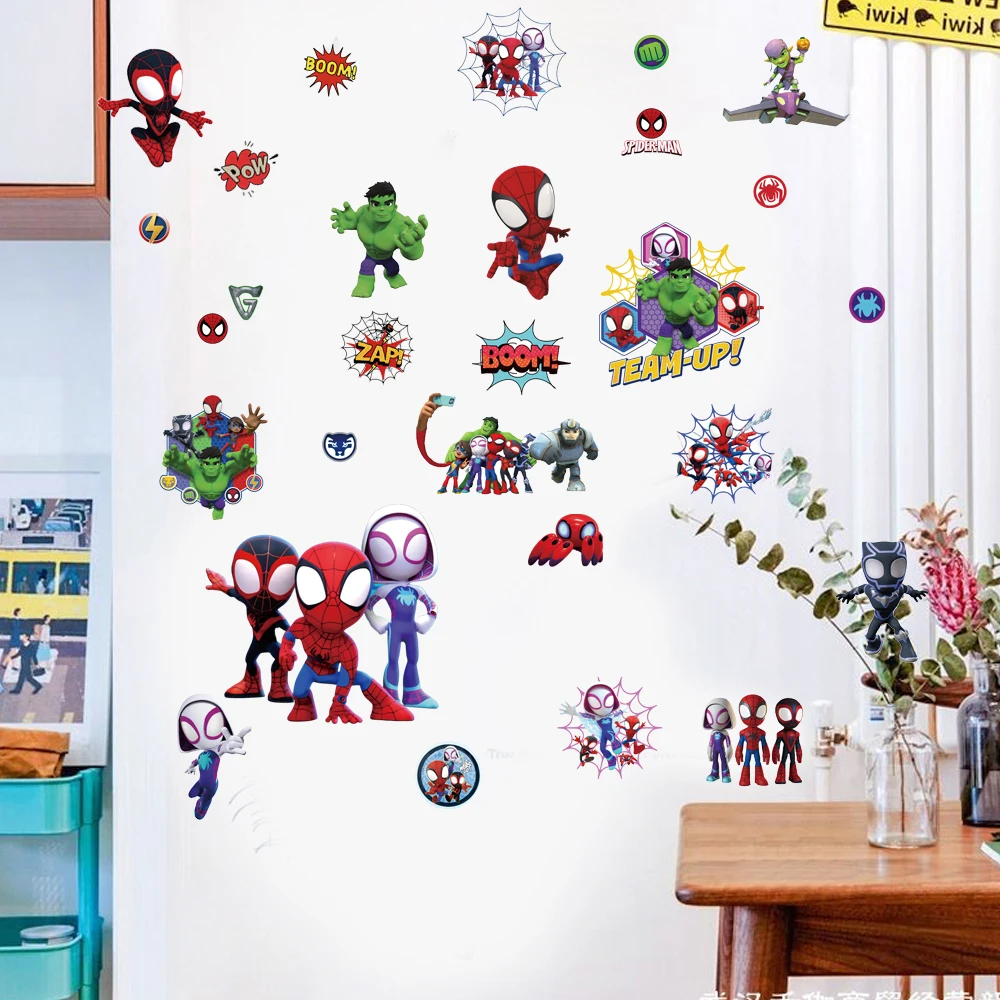 Cartoon Avengers Movie Wall Stickers For Kid's Rooms Kindergarten Living Room Bedroom Wall Decoration Self-adhesive Poster - 3