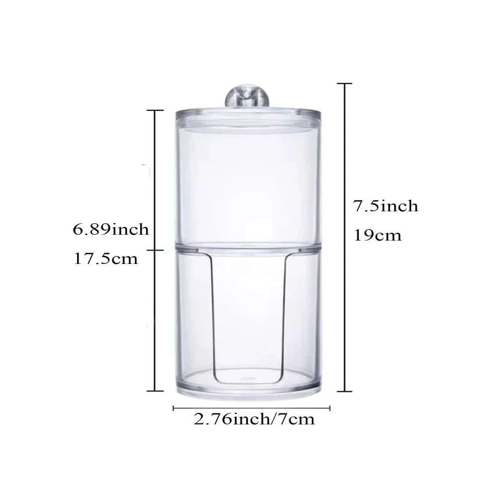 Use this clear plastic acrylic medicine bottle holder dispenser for storage - perfect for cotton swabs, discs and cosmetic pads! 2
