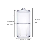 Use this clear plastic acrylic medicine bottle holder dispenser for storage - perfect for cotton swabs, discs and cosmetic pads! 2