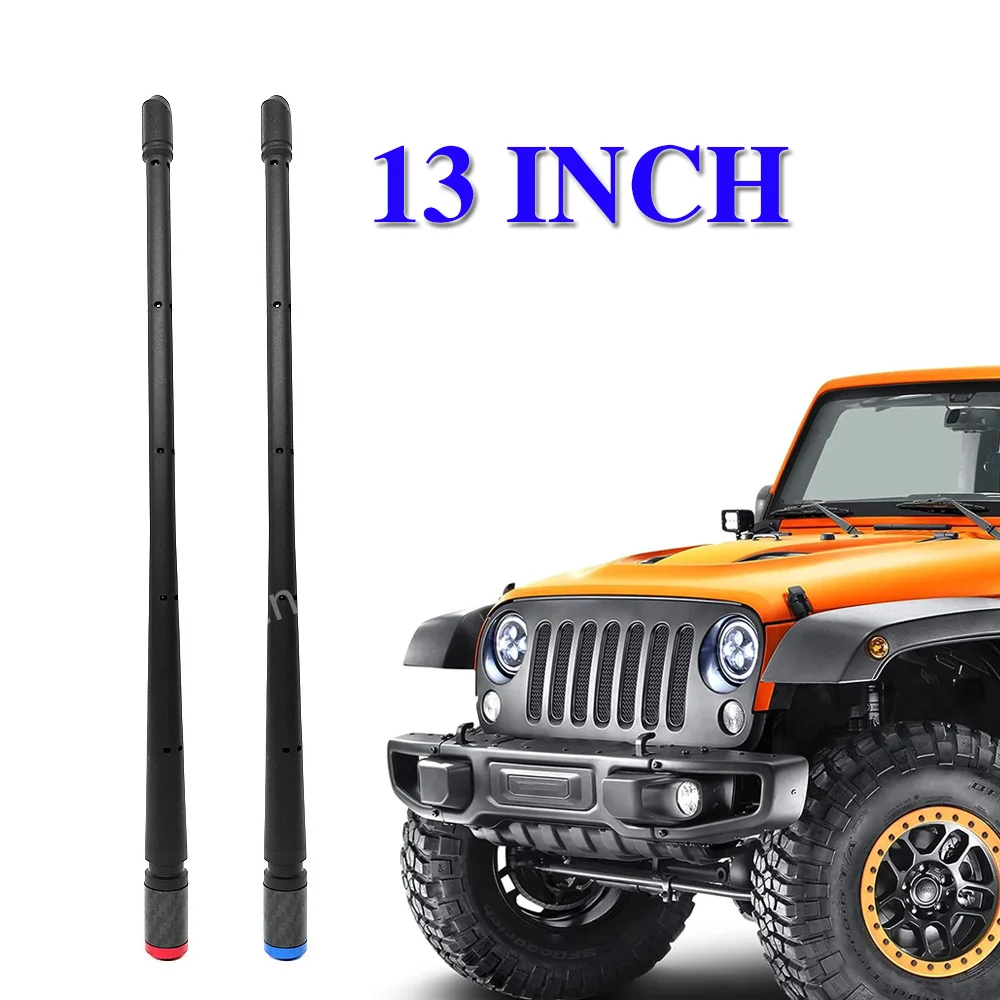 Sostituzione Dell'Antenna Dell'Autoradio Dell'Antenna In Gomma Nera/Rossa Da 13 Pollici Per Jeep Wrangler Jk Jl Gladiator Jt Rubicon Sahara Sport 2007