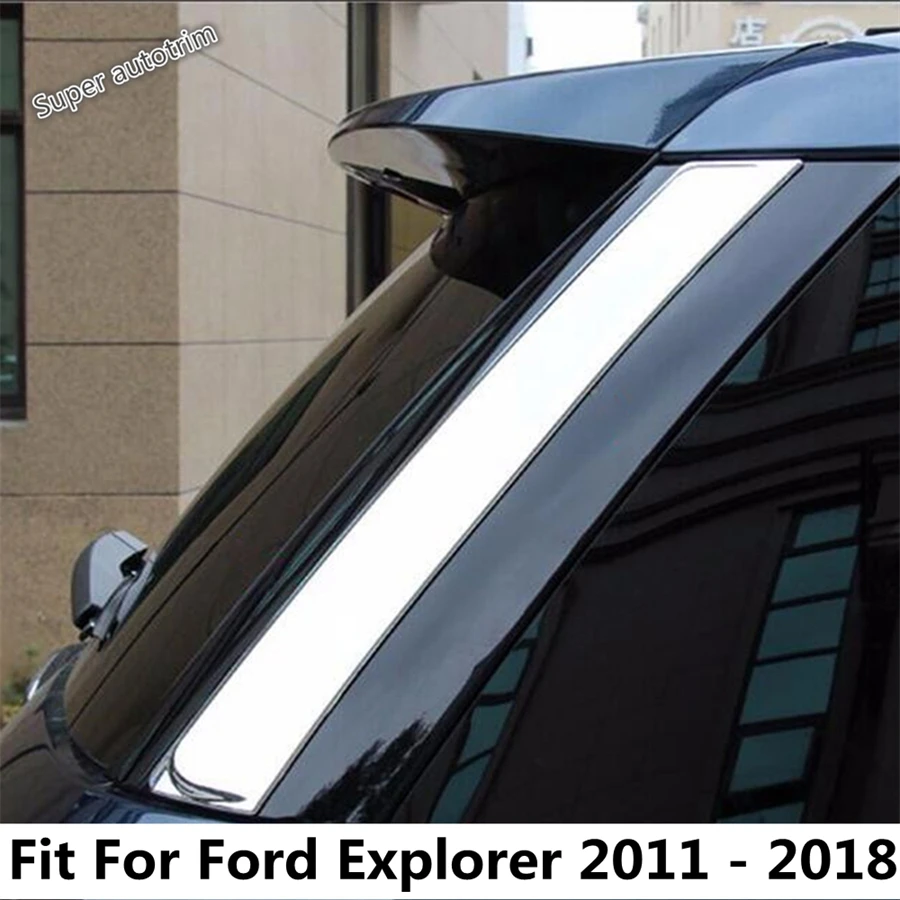 

Rear Trunk Tail Window Panel Sequin Bezel Decoration Cover Trim For Ford Explorer 2011 - 2018 ABS Chrome Accessories Exterior