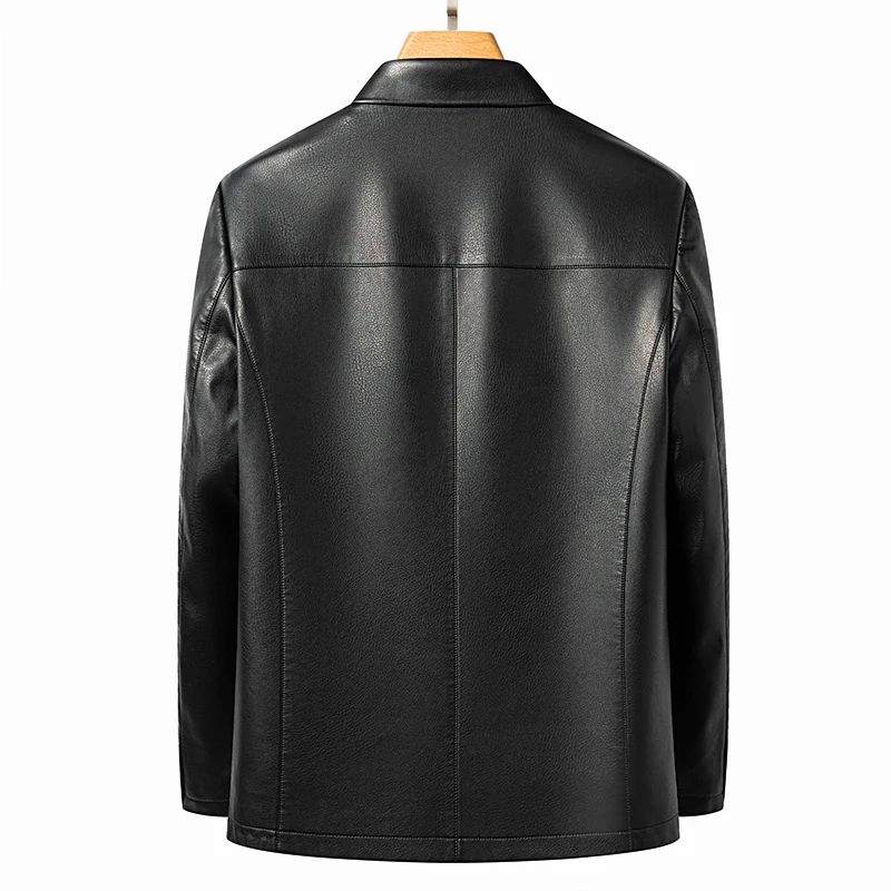 YN-2332 Men's New Thin Lapel Leather Jacket With Single Breasted Genuine Leather Jacket, Spring And Autumn Suit Sheepskin Jacket