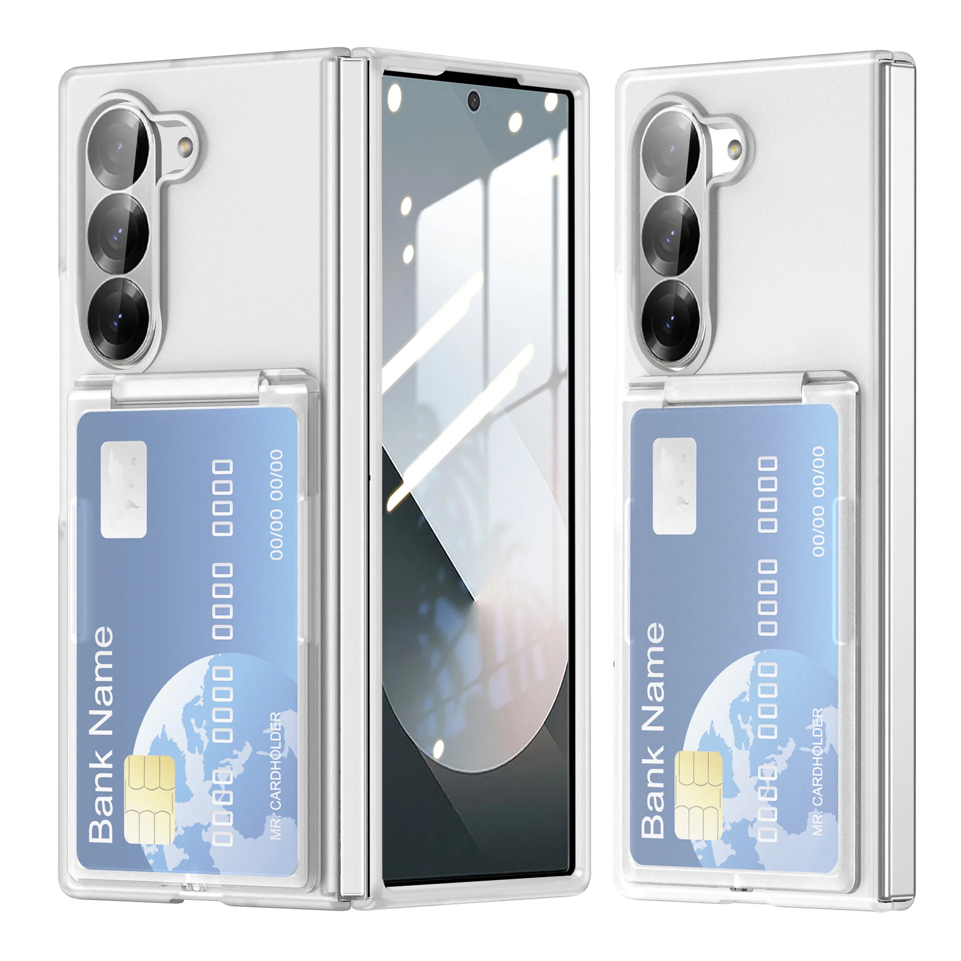 Sleek Card Holder Case - Fashionable Anti-Knock PC Cover