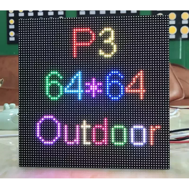 야외 방수 LED Fullcolor P3 192*192 디스플레이 모듈 64*64 픽셀 16 스캔 3in1 RGB SMD1415 라이트 Led 매트릭스 벽 화면 IP65