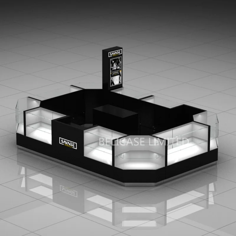Custom.10 * 15 피트 새로운 디자인 유리 쥬얼리 디스플레이 캐비닛 쥬얼리 쇼케이스 패션 쥬얼리 키오스크