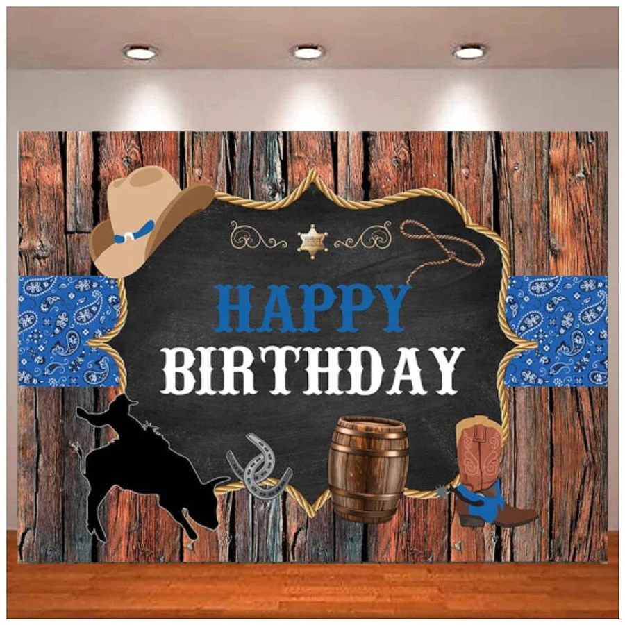 Western Cowboy Tema Fotografia Sfondo Legno Rustico Cowboy Rodeo Sfondo Wild West Cowboy Decorazioni Per Feste Di Buon Compleanno