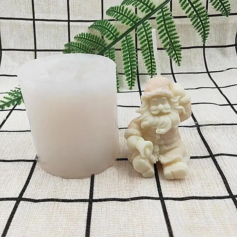 Christmas Shape Silicone Candle Mold Handmade DIY Crafts Aromatherapy Soap Mould Household Kitchen Baking Tools Cake Decoration