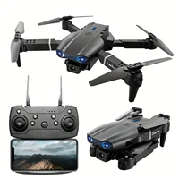 E99 Professional RC Drone, Dual Camera Double Folding RC Quadcopter Height Hold Remote Control Toy, Remote Control Beginner Men'