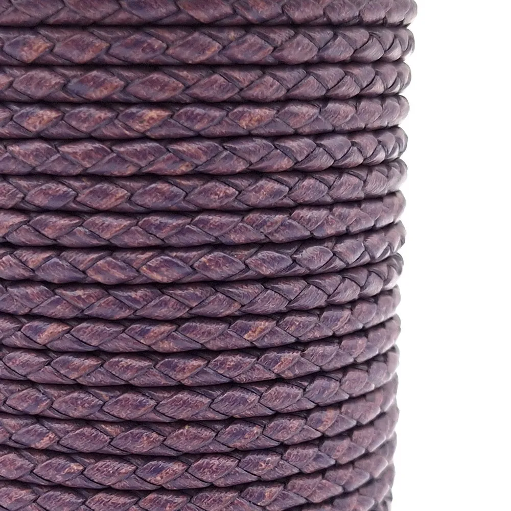 

Шнуры Bolo в оплетке диаметром 3,0 мм Aaazee, ремешок из регенерированной кожи, цвет фиолетовый