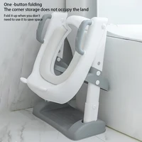 Baby Potty Chair Height Adjustable Household Training Seat with Ladder 2
