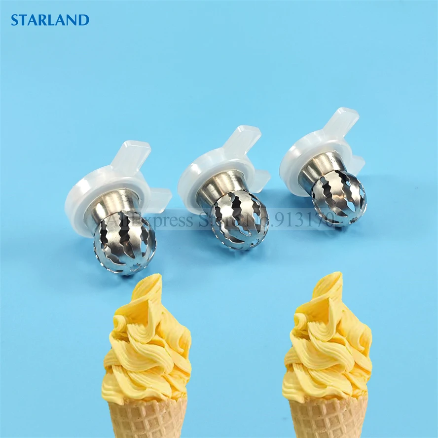 3 In 1 Mould Nozzles Soft Ice Cream Makers Magic Flowers Modeling Nozzle Lids For Sundae Ice Cream Machines Inner Diameter 29mm 5