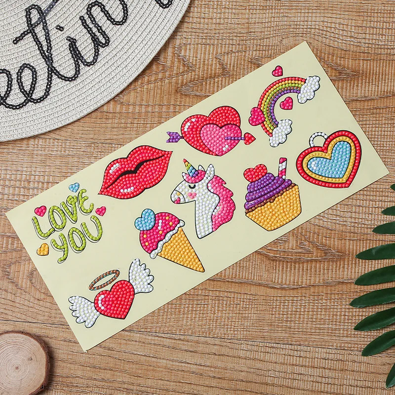 

Diy diamond toy for kids improving hand-on ability handpainting diamond stickers