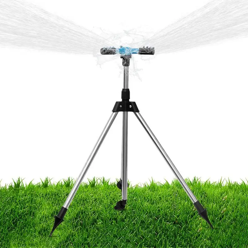 

Garden Watering System Stainless Steel Tripod Impact Sprinkler For Farmland Plant Flower Irrigation System 360 Degree Rotation