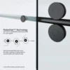 Adjustable 44-48 in. W x 74 in. H Elan Frameless Sliding Shower Door with Clear Tempered Glass, Reversible Handle 3