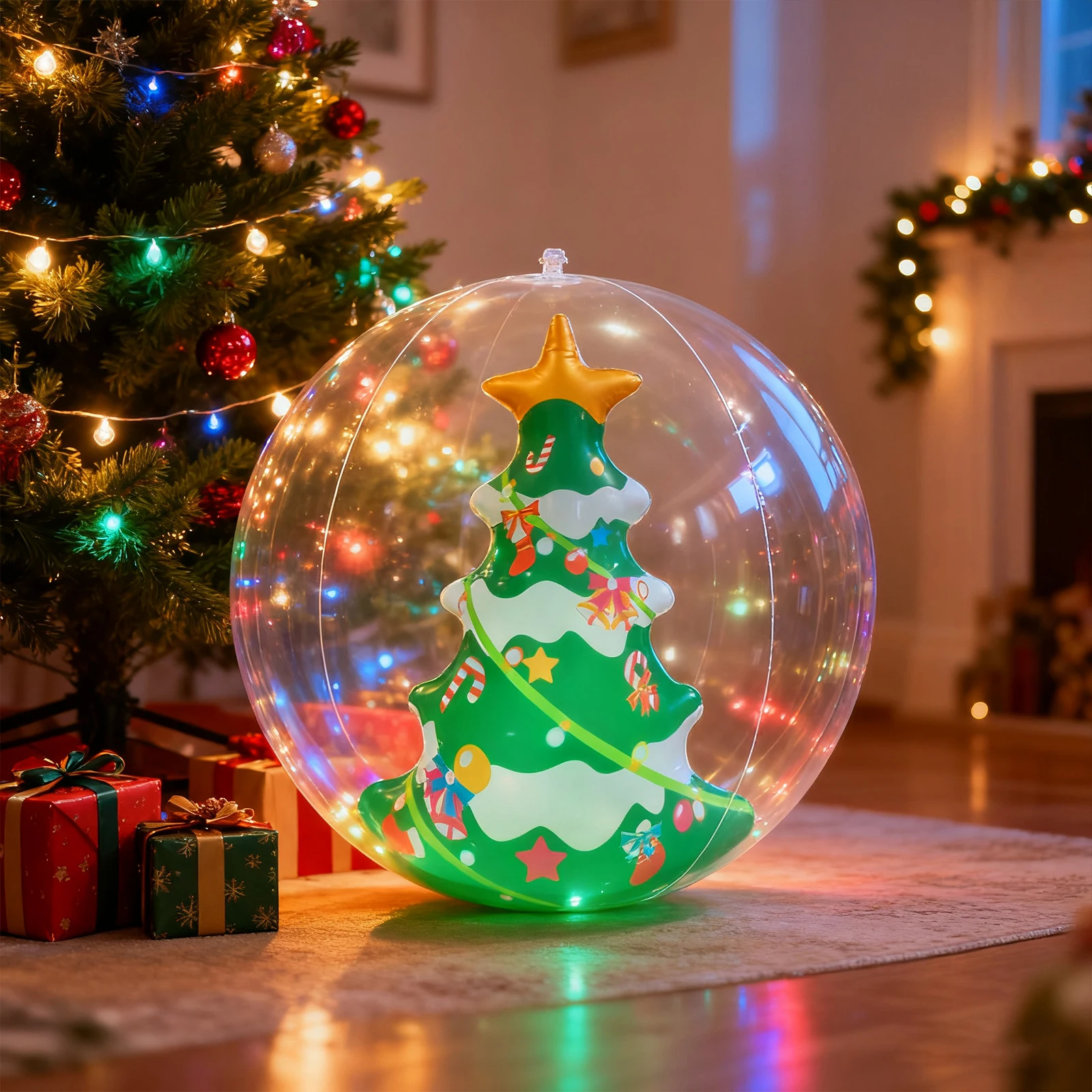 Giant Inflatable Christmas Ball Large Outdoor Decorated Ball Outdoor Christmas Decorations New Years Christmas Ornaments