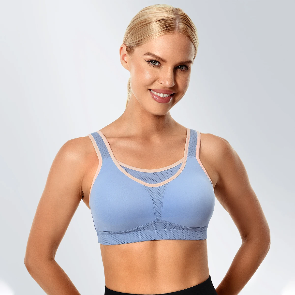 wingslove Women High Impact Sports Bras Seamless Non Padded Plus