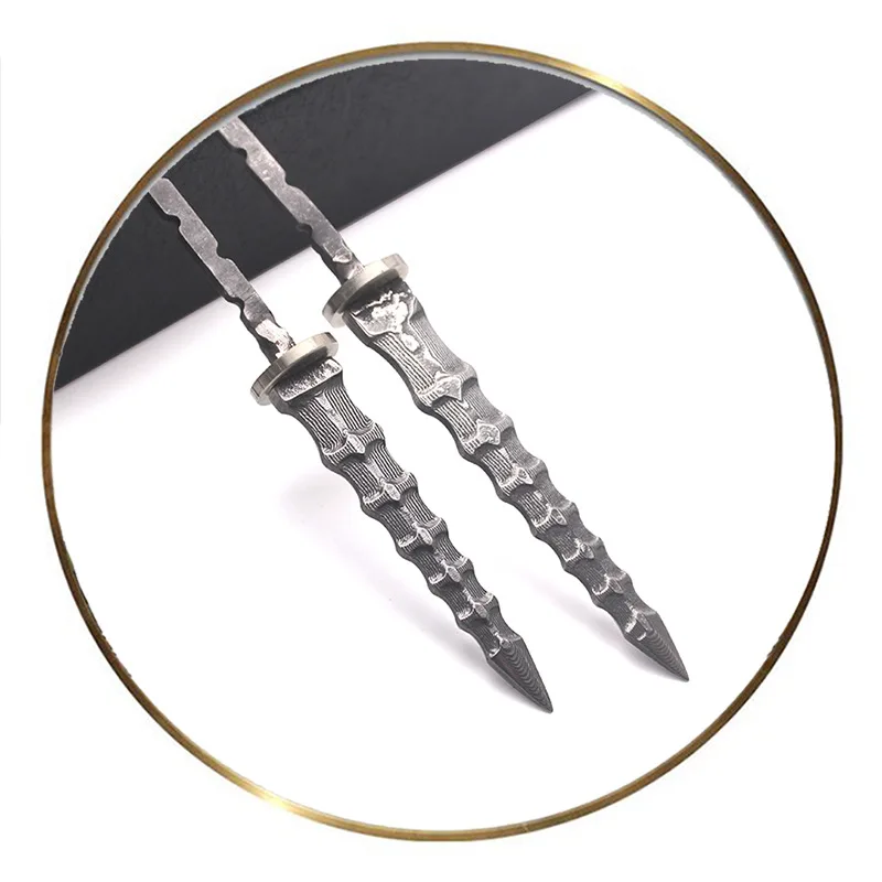 Damascus Tower Tea Knife, Embryo Tea Sword, Small Straight Embryo Brick, Pry Utensils, DIY Ceremony Accessories