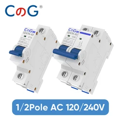 High - Performance Din Rail Mount Circuit Breaker with AC Disconnect Switch (6A - 63A, 120/240V) - 63A