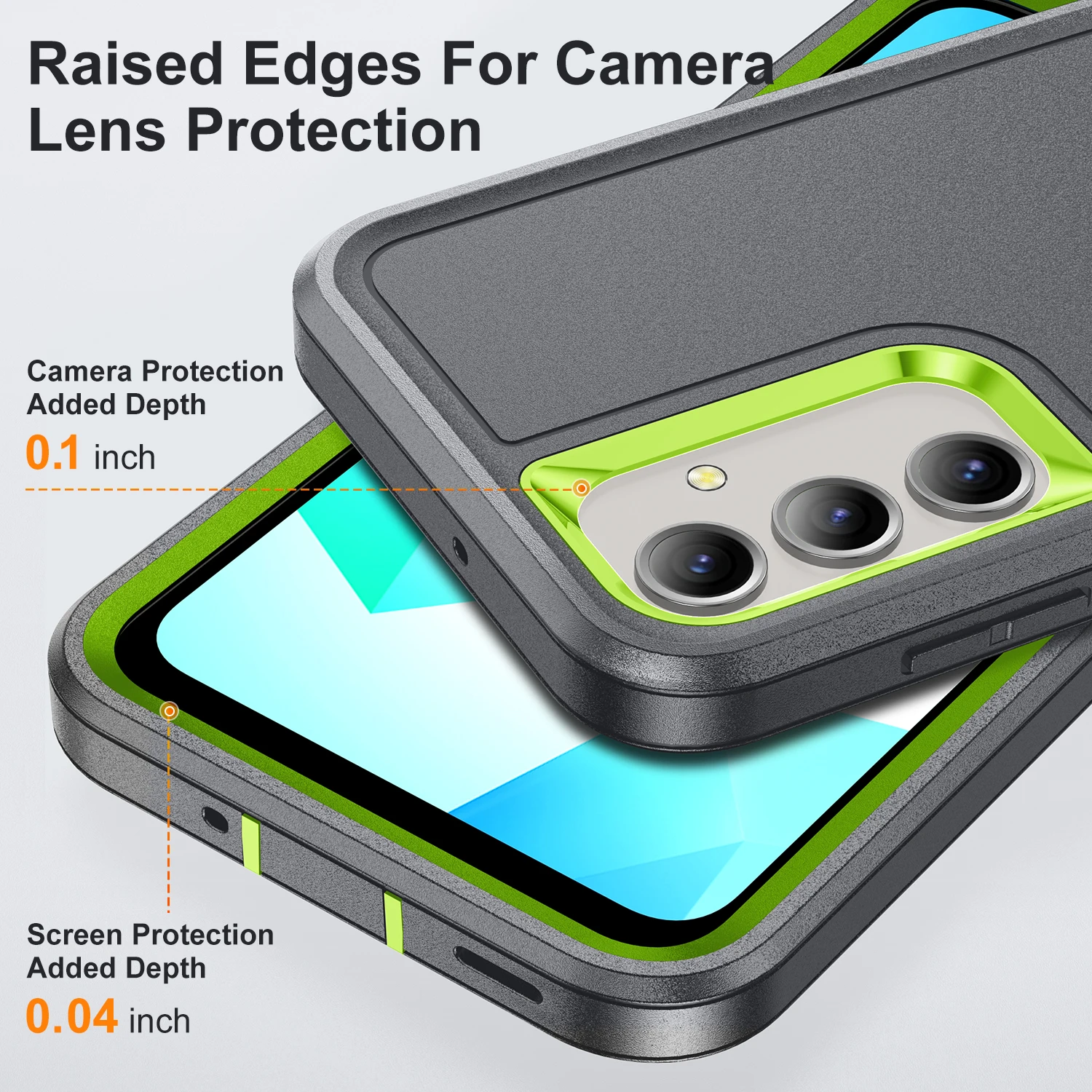 Rugged Military Hard Case with Kickstand - Premium Protection Back Cover