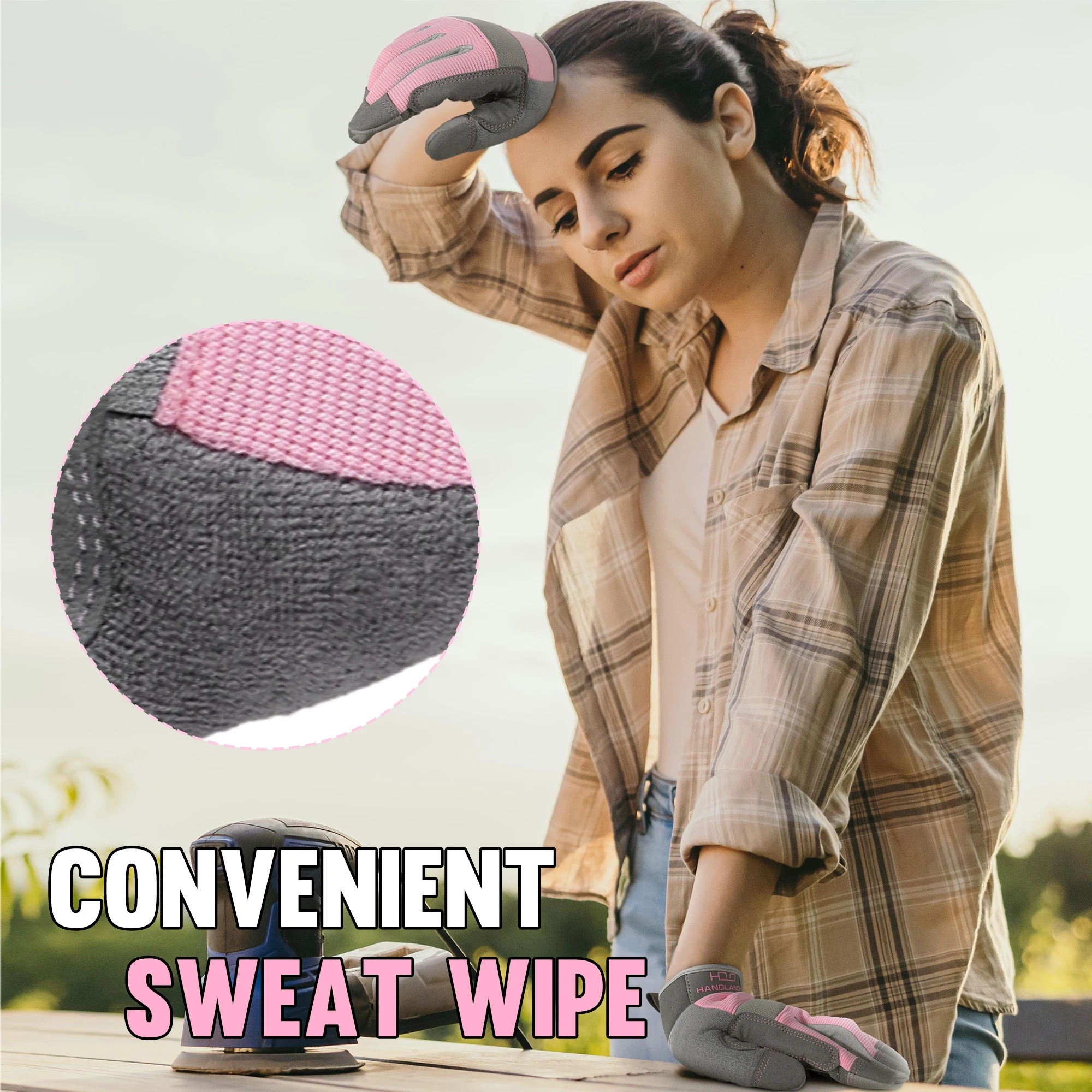 HANDLANDY Womens Work Gloves Grip Safety Moving Driving Gloves Touch Screen Utility Yard Workers work gloves,protective gloves