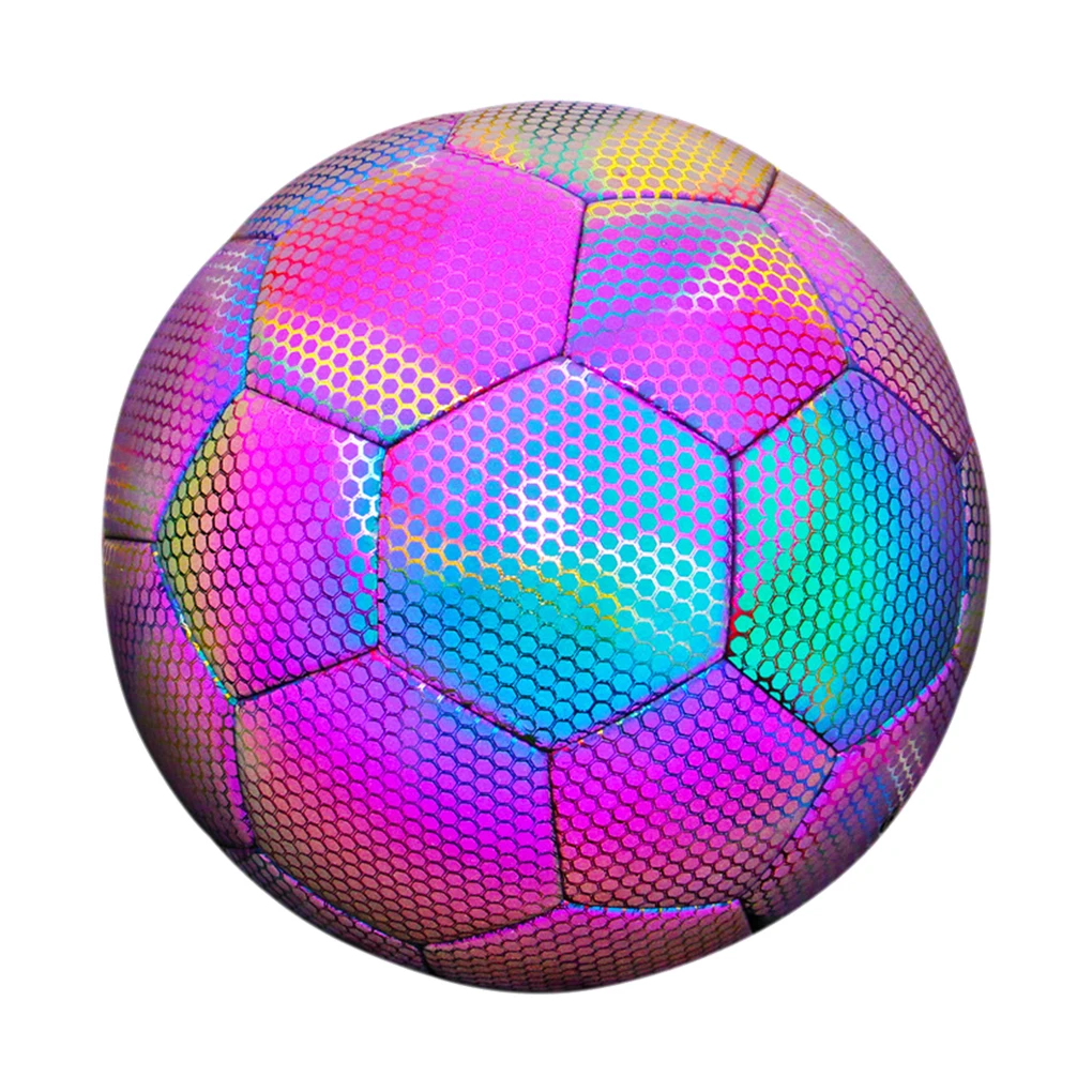 

Reflective Football Glow in the Dark Football Luminous Ball Night Outdoor Sports Glowing Standard Soccer Size 5 for Kids Adult