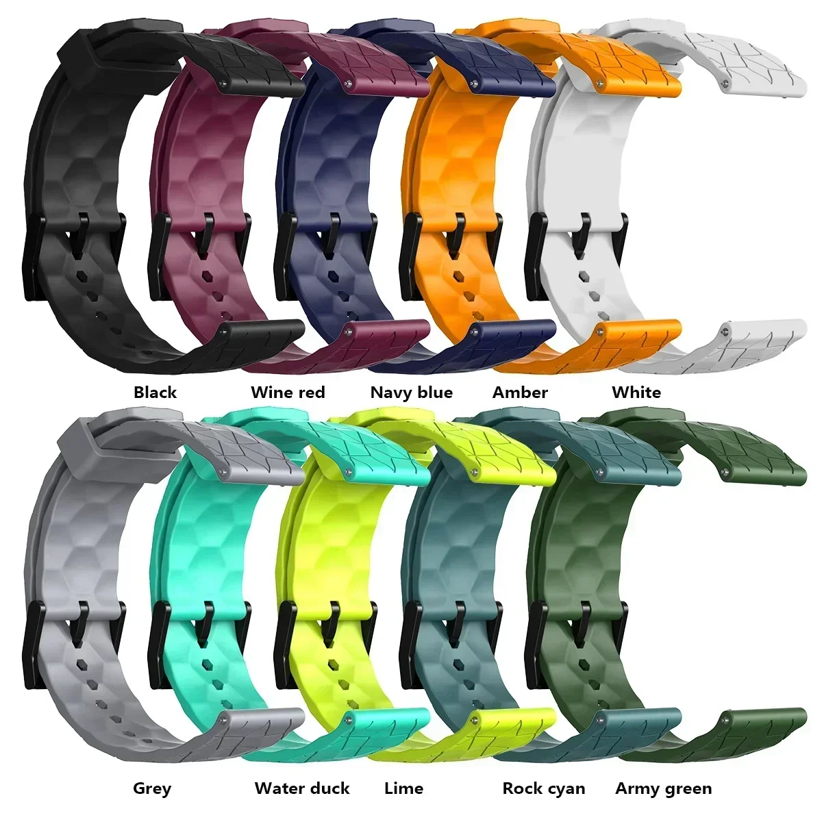 Premium Silicone Smart Watch Band, 22mm Wristband Bracelet in Vibrant Colors