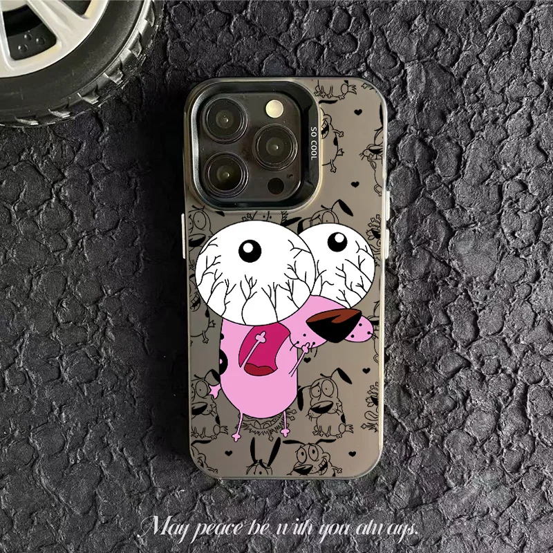 Courageous Matte Dog-Themed Phone Case
