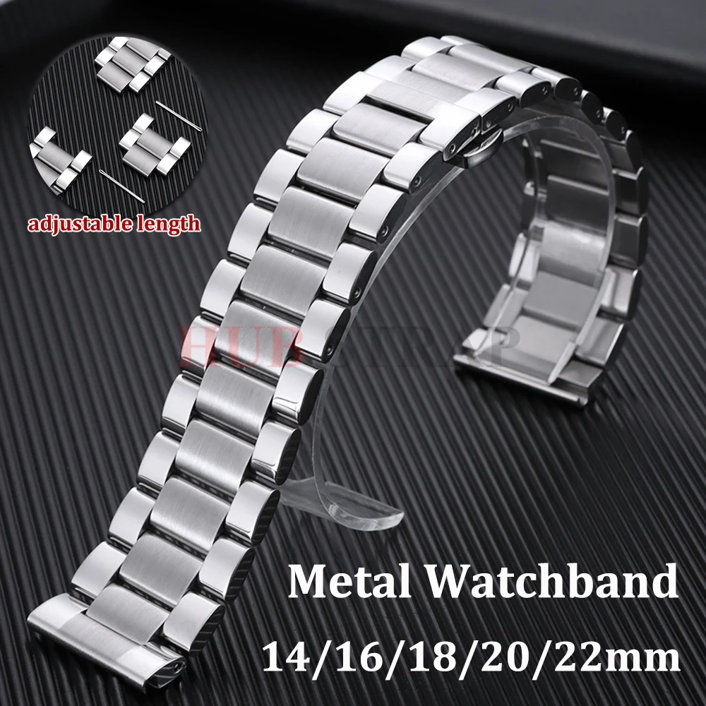 Stainless Steel Solid Metal Watchband Bracelet with Tool