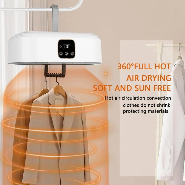 Portable dryer-with remote control dryer-for travel, RV,, apartment-the dryer dries quickly and efficiently, easy to use and sto 3