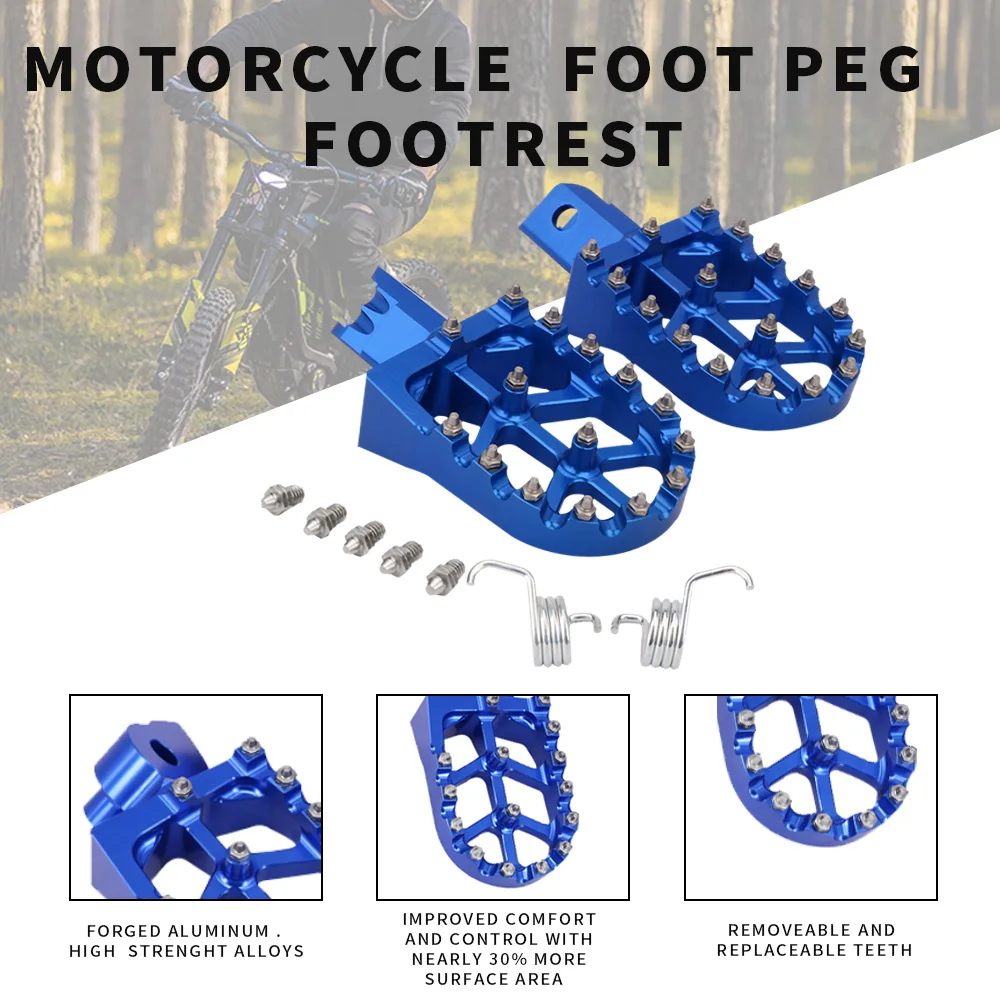 Motorcycle CNC Footrest Footpeg Foot Pegs For Yamaha YZ65 YZ85 YZ125 YZ250 YZ YZF 125 250 450 WR250F WR450F YZ450FX motorcycle accessories,motorcycle footrests,motorcycle foot pedals
