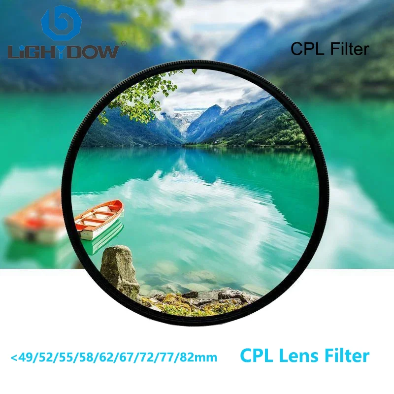 Lightdow Circular Polarizing CPL Filter 49mm 52 55mm 58 62 67mm 72mm 77 82mm for Nikon Canon Sony Fujifim Olympus Camera Lens camera lens filter photography filter circular polarizing filter
