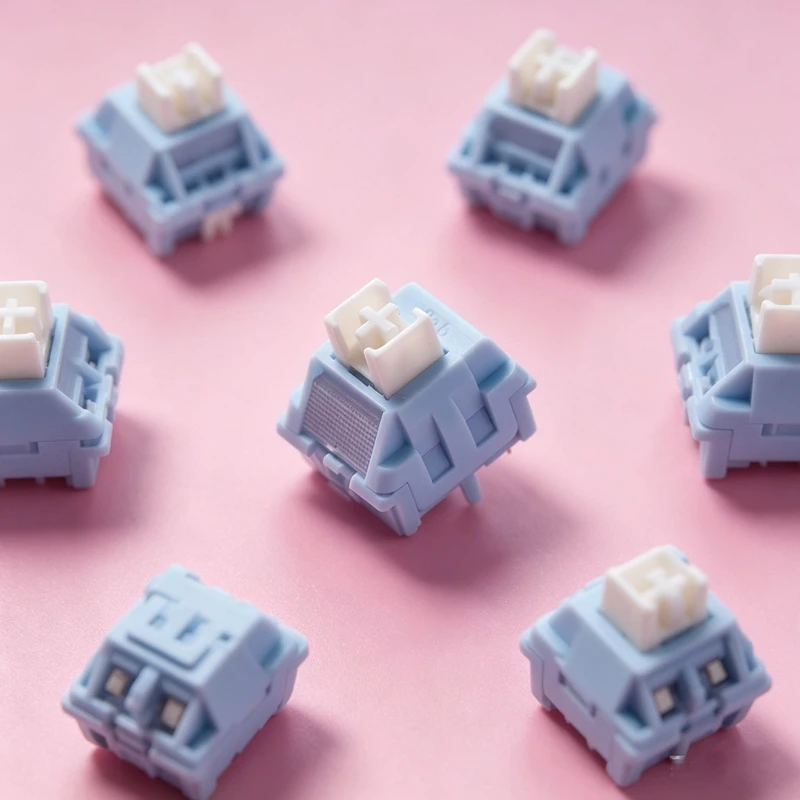 XLLAB X LICHICX 요거트 스위치 5핀 HIFI 리니어 무소음 스위치 35g 45g POM 부드러운 공장 윤활 처리된 기계식 키보드용 스위치