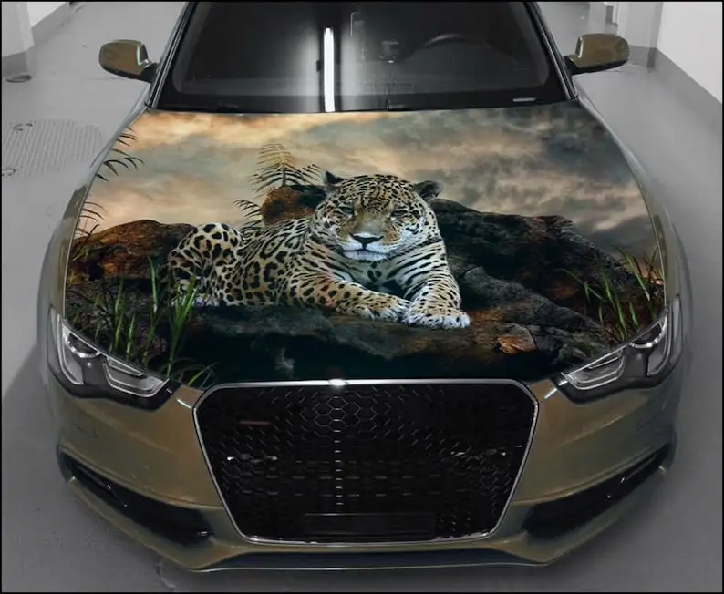 

Полноцветная виниловая наклейка на капот автомобиля Jaguar