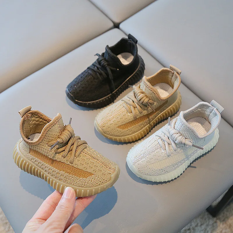Children's coconut shoes spring boys' sneakers Breathable mesh  woven girls' casual shoes soft soled baby shoes for kids 1