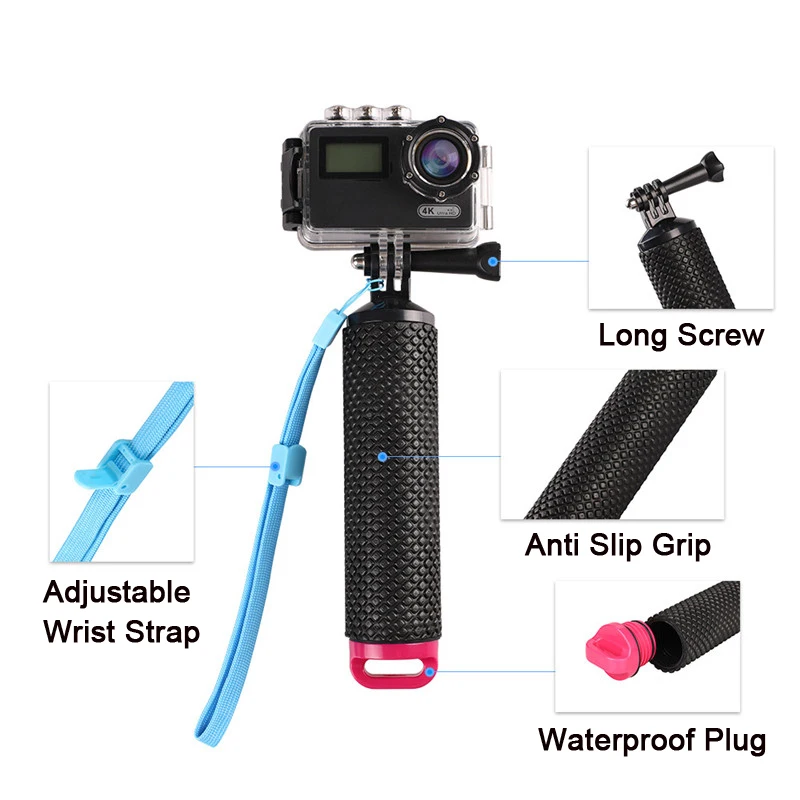 Waterproof Protective Diving Housing Case for Action Cameras - 60M Depth Rating