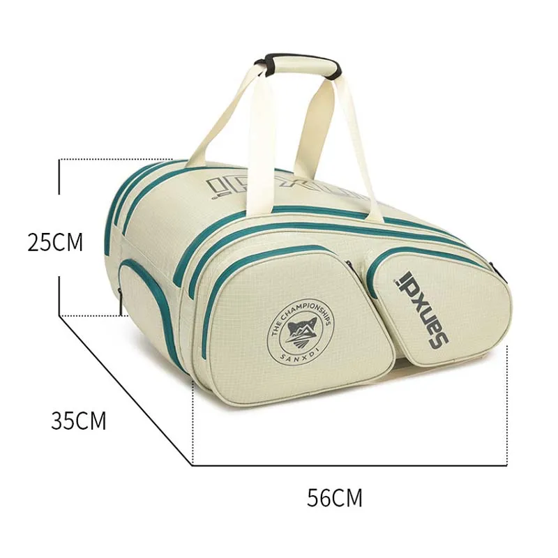 รูปสินค้า กระเป๋าเป้สะพายหลังสำหรับกีฬาพิคเคิลบอล SANXDI ปี 2026 แบบ unisex อเนกประสงค์ ใส่ไม้เทนนิสได้ มีช่องใส่รองเท้า ความจุขนาดใหญ่ เหมาะสำหรับการเดินทาง