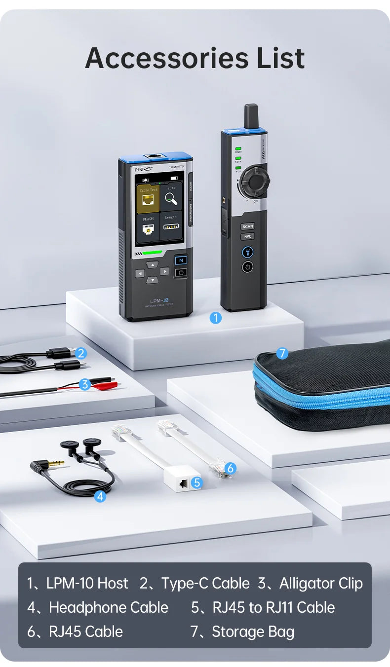 FNIRSI® LPM-10A Multifunctional Network Cable Tracker Intelligent
