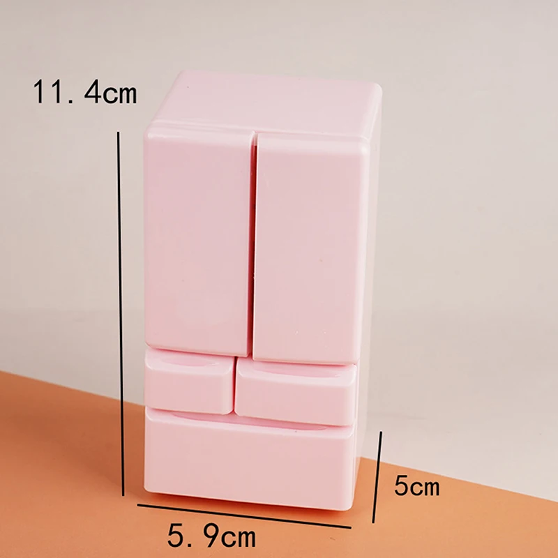 Miniature Cartoon Refrigerator for Dollhouse Kitchen Scene