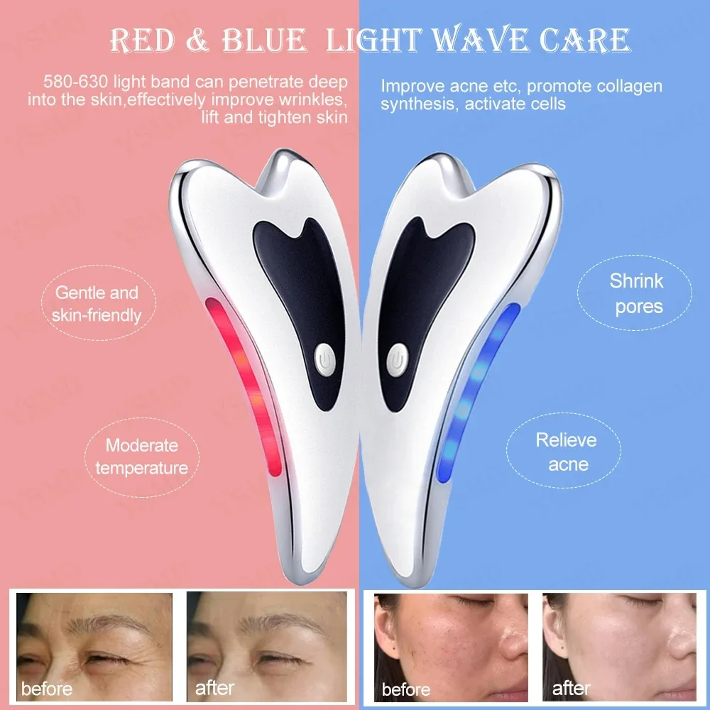 Face Massagers Skin Scraping for Facial Lifting Tighten Care Anti Wrinkle Double Chin Remove Neck Electric Massage Skincare Tool
